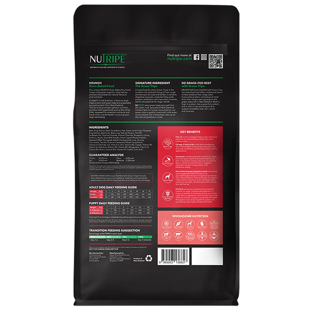 Nutripe Krunch Oven-Baked Beef With Green Tripe Dry Dog Food