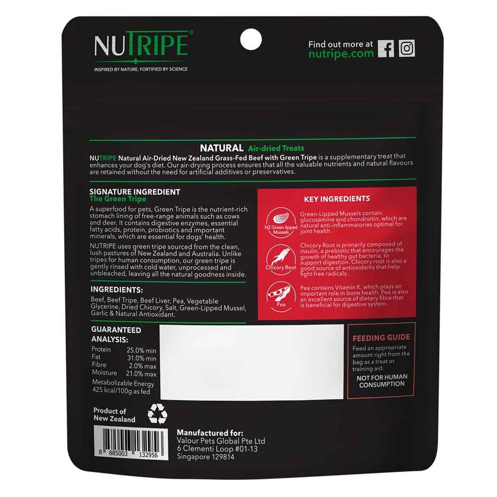 Nutripe Air-Dried Beef Green Tripe Dog Treats