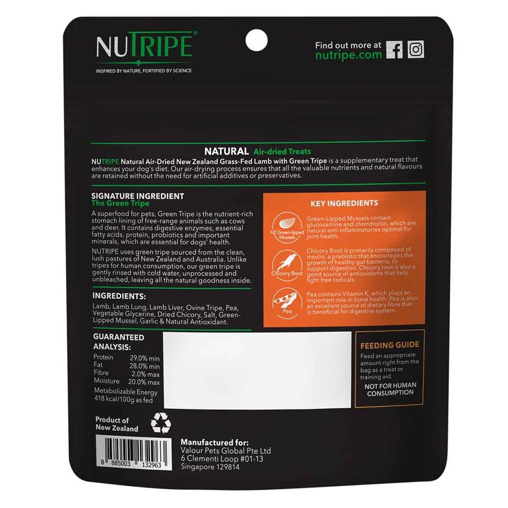 Nutripe Air-Dried Lamb Green Tripe Dog Treats