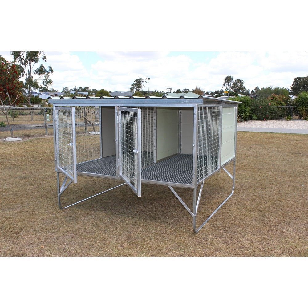 Farm & Yard 2 Bay Raised Dog Kennel