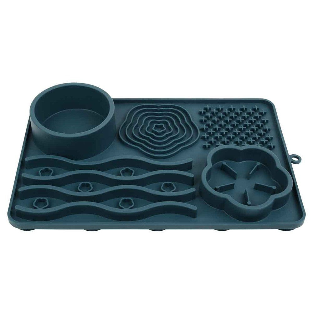 Buddy & Belle Slow Feeder Placemat Lagoon Blue