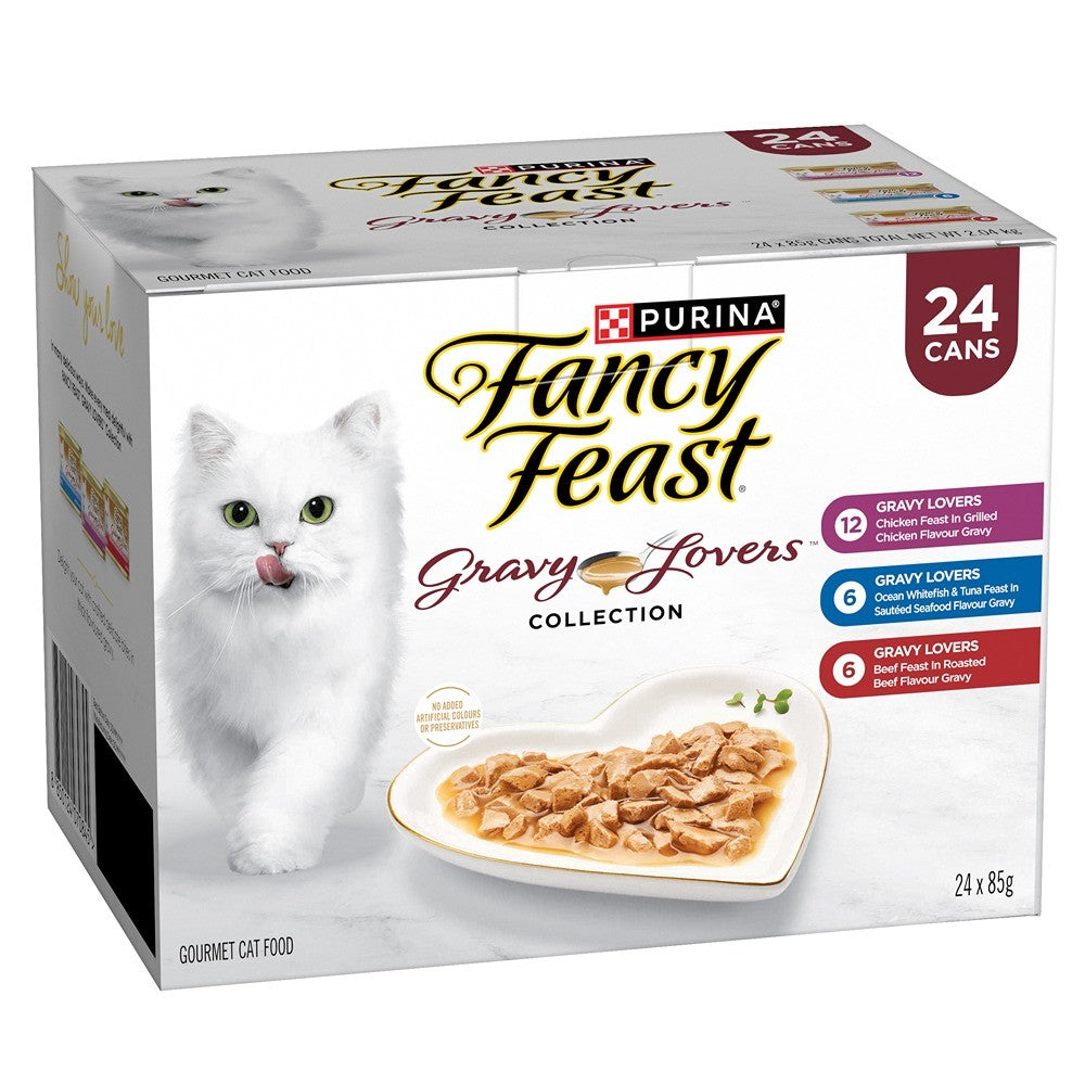 Fancy Feast Gravy Lovers Collection Wet Cat Food 24x85g