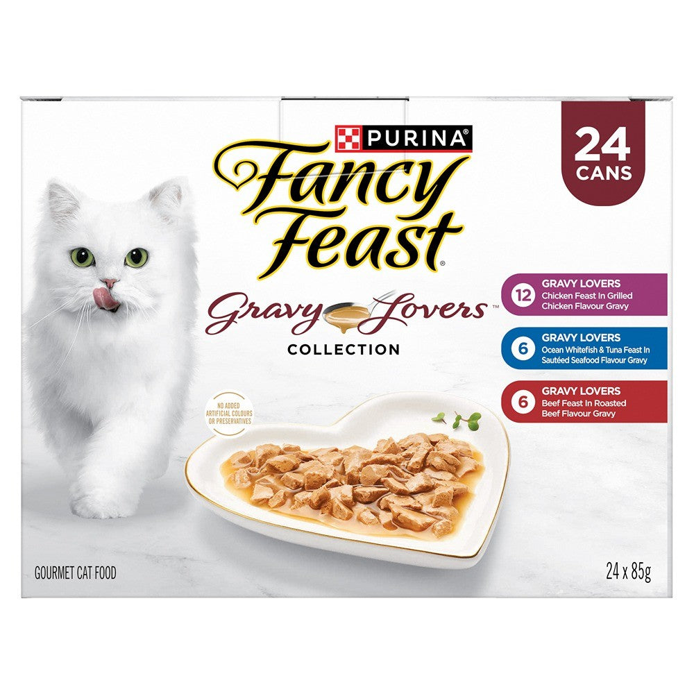 Fancy Feast Gravy Lovers Collection Wet Cat Food 24x85g
