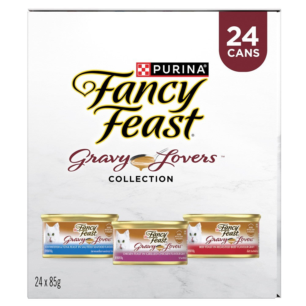 Fancy Feast Gravy Lovers Collection Wet Cat Food 24x85g