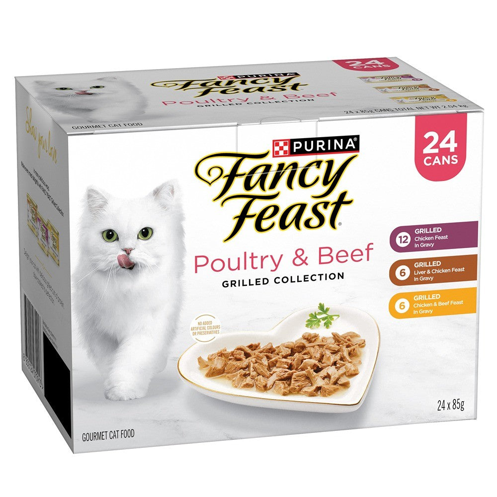 Fancy Feast Grilled Poultry & Beef Collection Wet Cat Food 24x85g