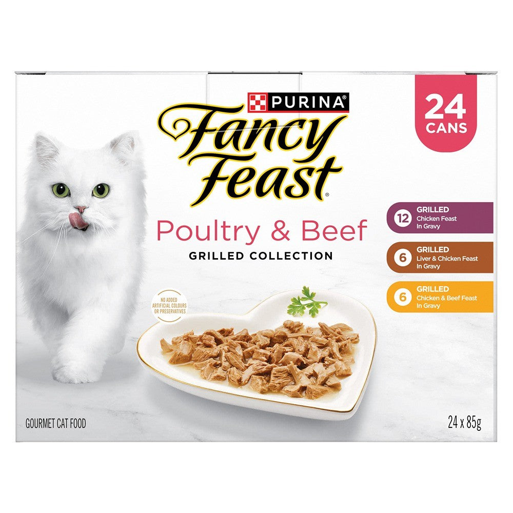 Fancy Feast Grilled Poultry & Beef Collection Wet Cat Food 24x85g