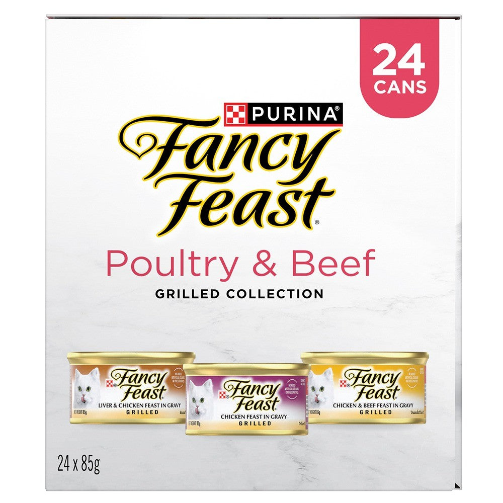 Fancy Feast Grilled Poultry & Beef Collection Wet Cat Food 24x85g