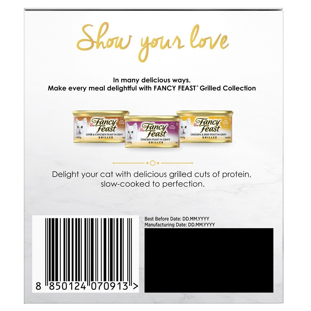 Fancy Feast Grilled Poultry & Beef Collection Wet Cat Food 24x85g
