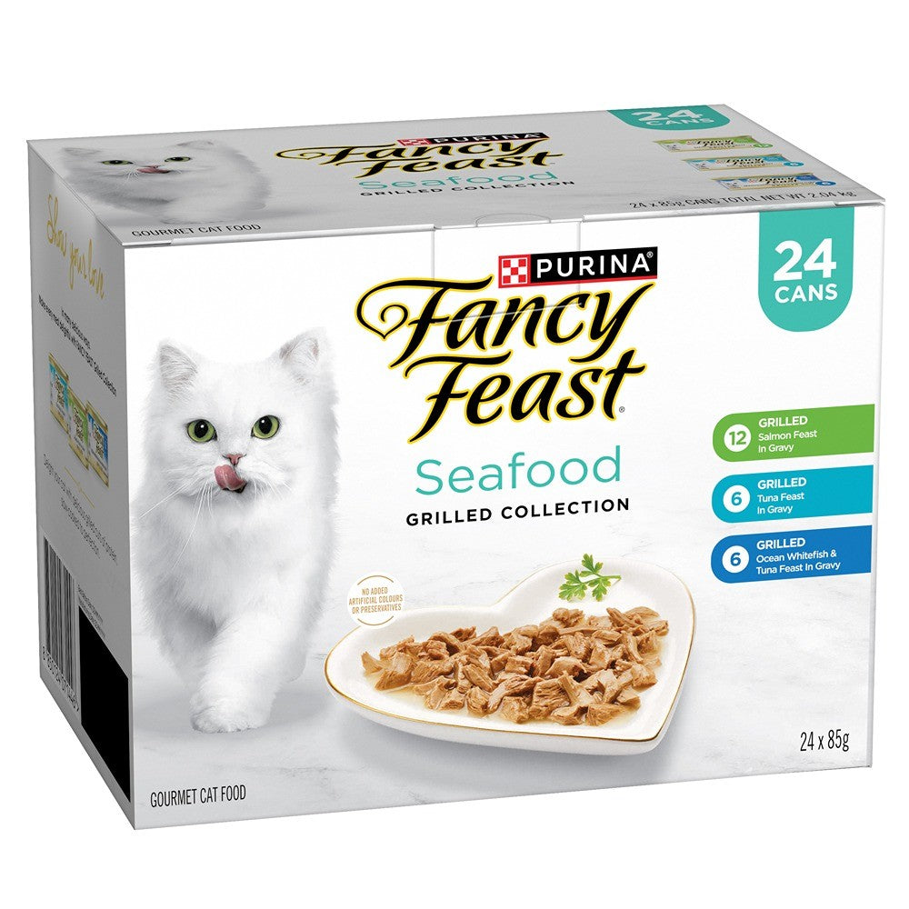 Fancy Feast Grilled Seafood Collection Wet Cat Food 24x85g