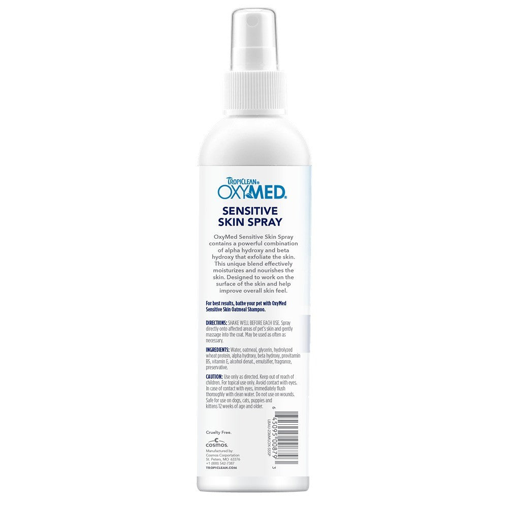 TropiClean OxyMed Sensitive Skin Spray for Dogs