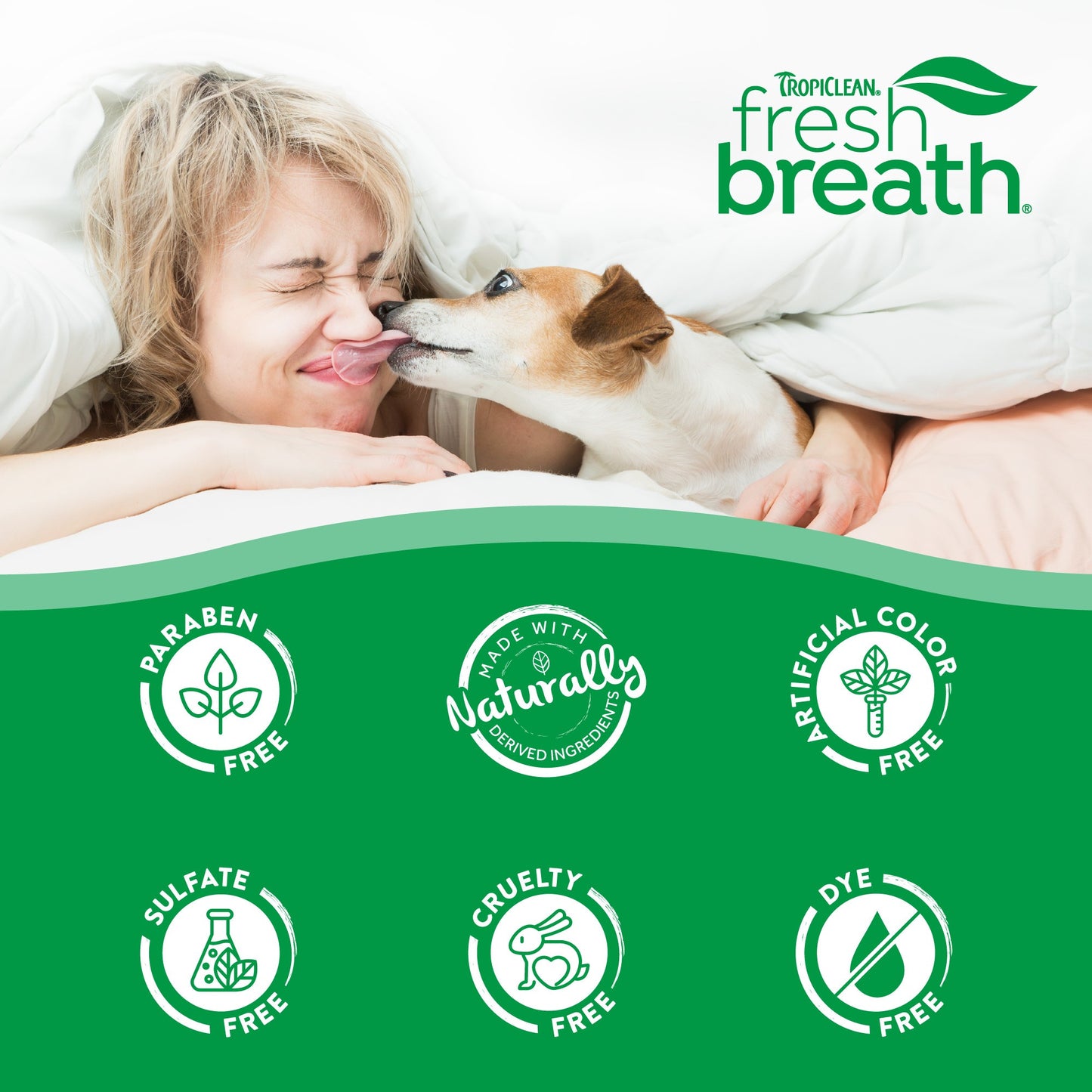 TropiClean Fresh Breath Enticers Peanut Butter & Honey Oral Care Kit for Dogs