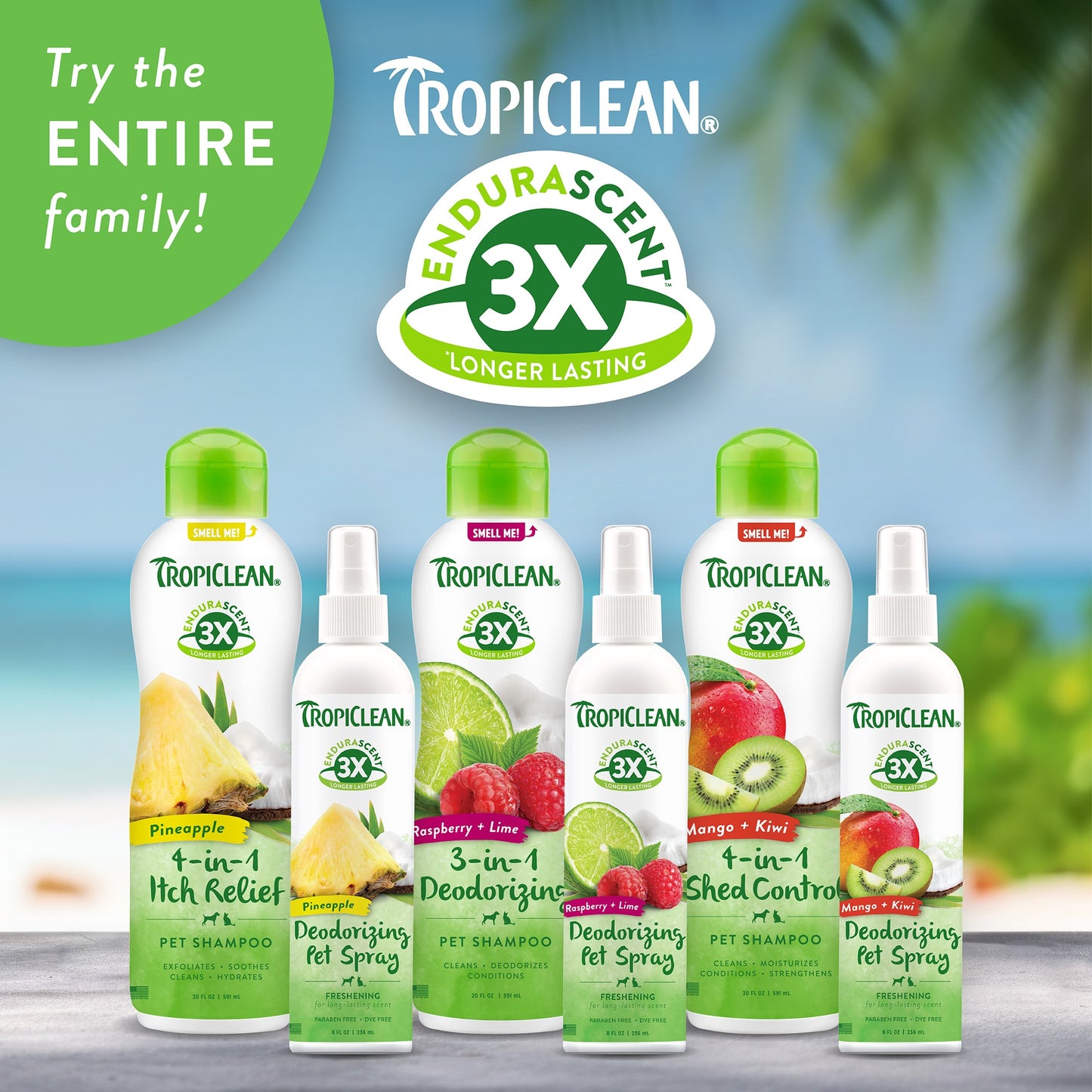 TropiClean EnduraScent Itch Relief Pet Shampoo Pineapple