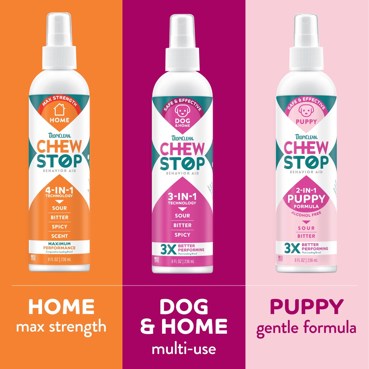 TropiClean Behaviour Chew Stop Spray Max Strength for Dogs