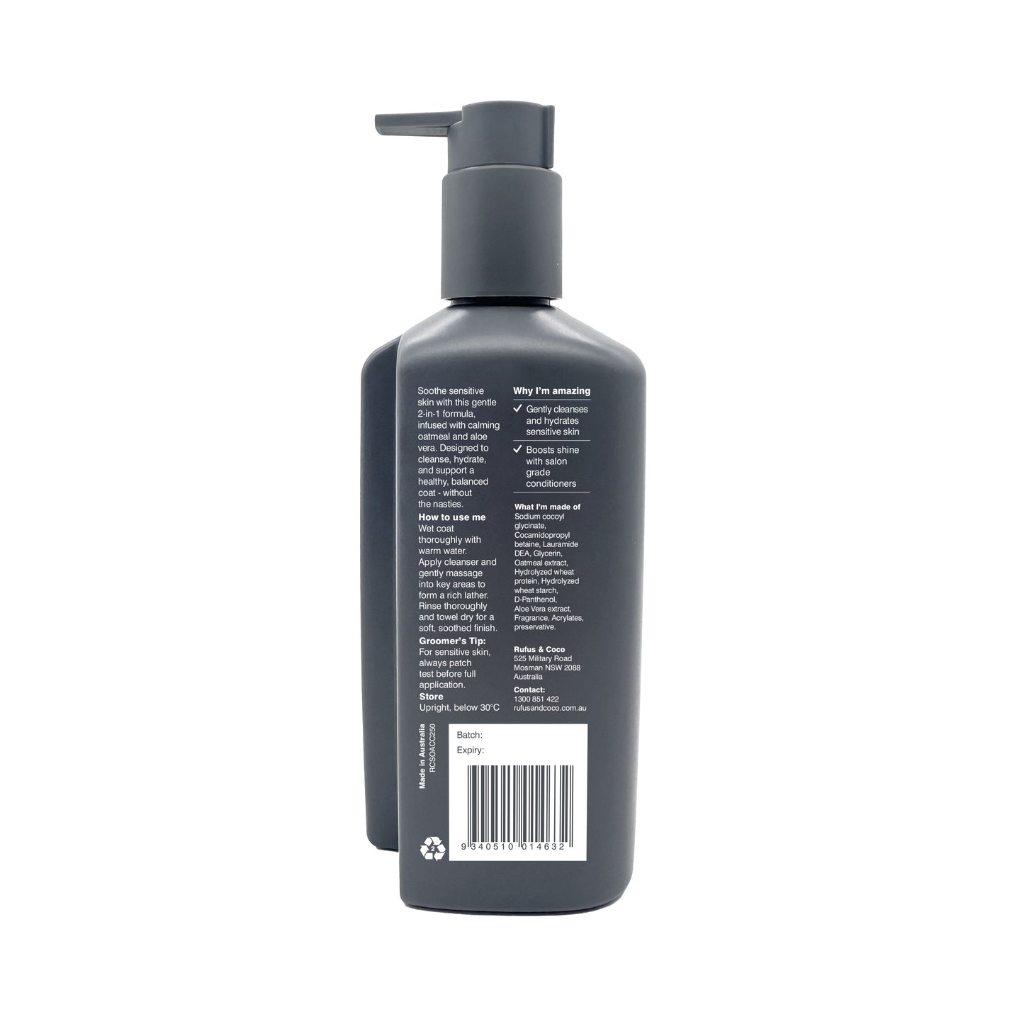 Rufus & Coco Oatmeal with Aloe Vera Pet Cleanser & Conditioner