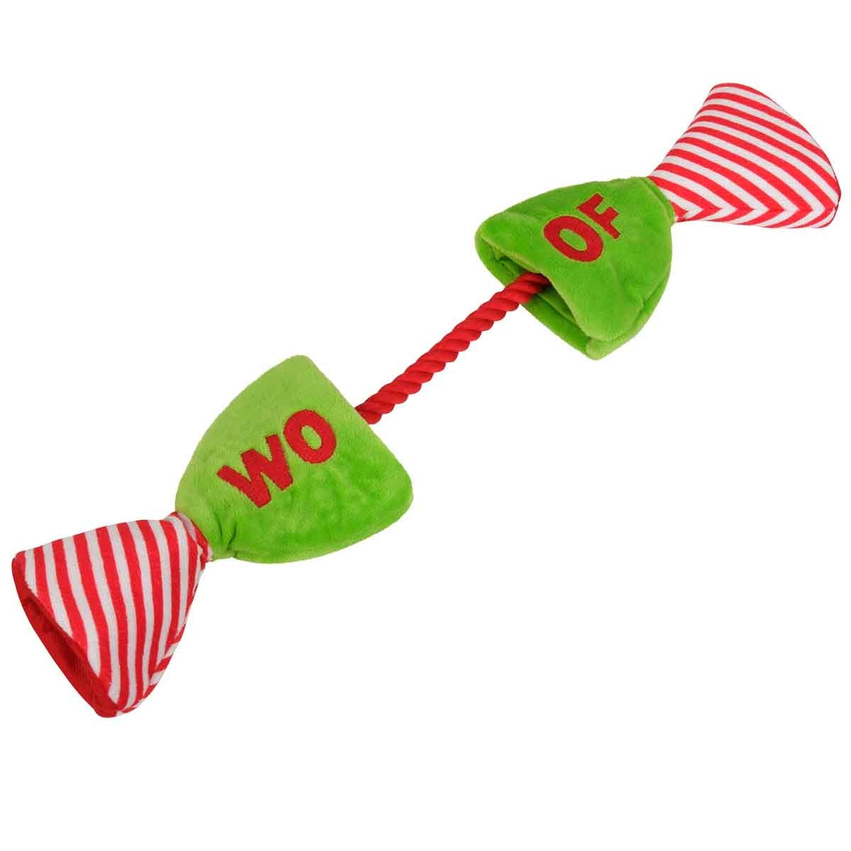Petstock Christmas Bonbon Crinkle Rope Dog Toy