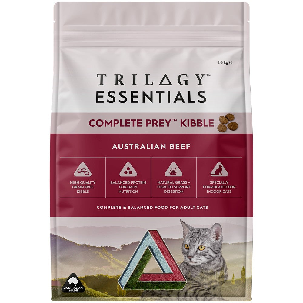 Trilogy Essentials Complete Prey Kibble Australian Beef Dry Cat Food 1.8kg