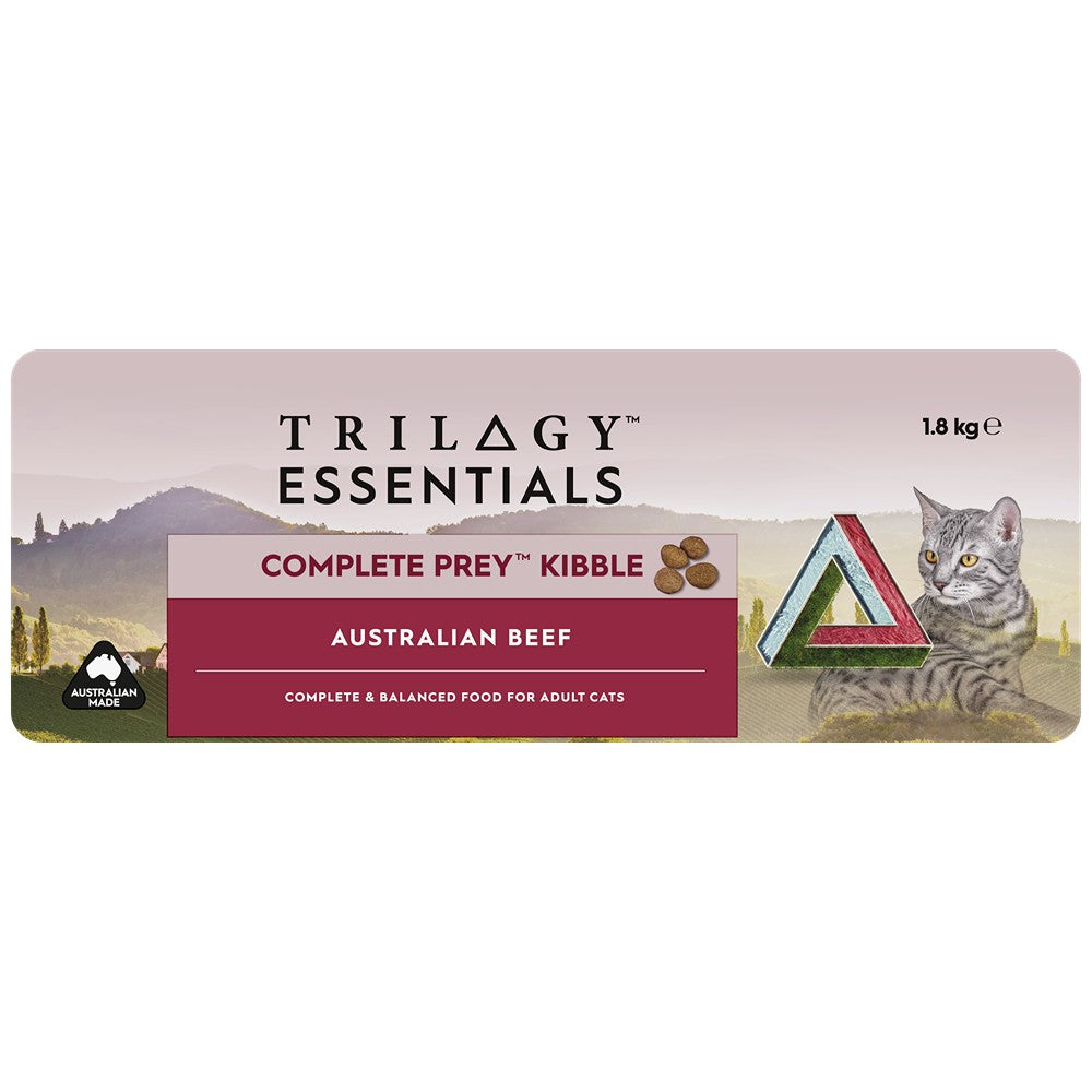 Trilogy Essentials Complete Prey Kibble Australian Beef Dry Cat Food 1.8kg