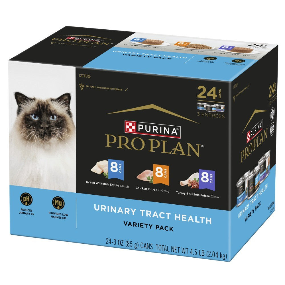 Pro Plan Urinary Tract Health Variety Wet Cat Food 24x85g