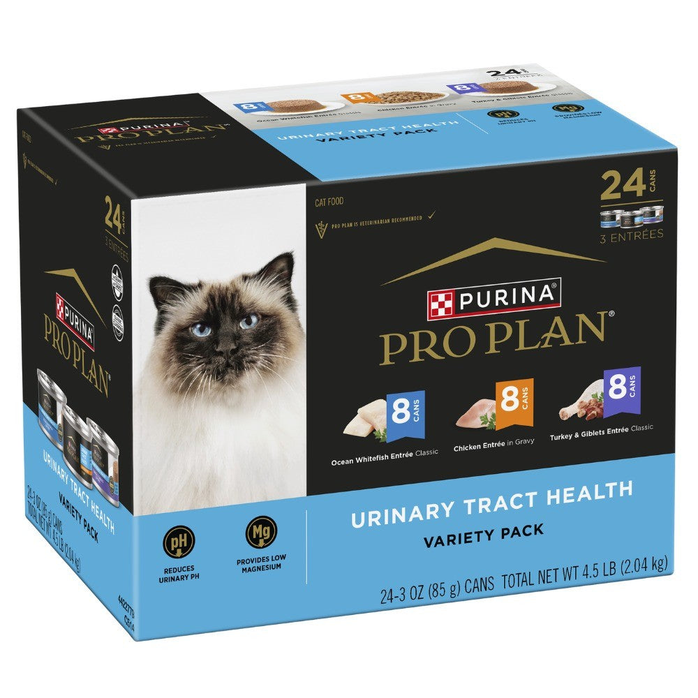 Pro Plan Urinary Tract Health Variety Wet Cat Food 24x85g