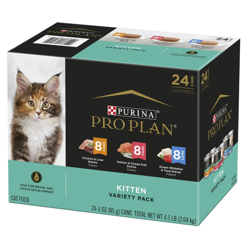 Pro Plan Kitten Variety Wet Cat Food 24x85g