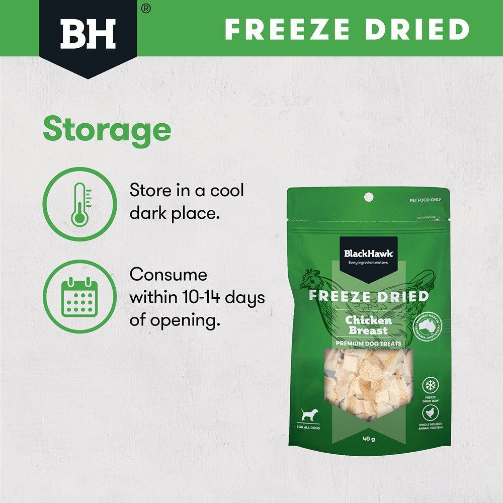 Black Hawk Freeze Dried Chicken Breast Dog Treats