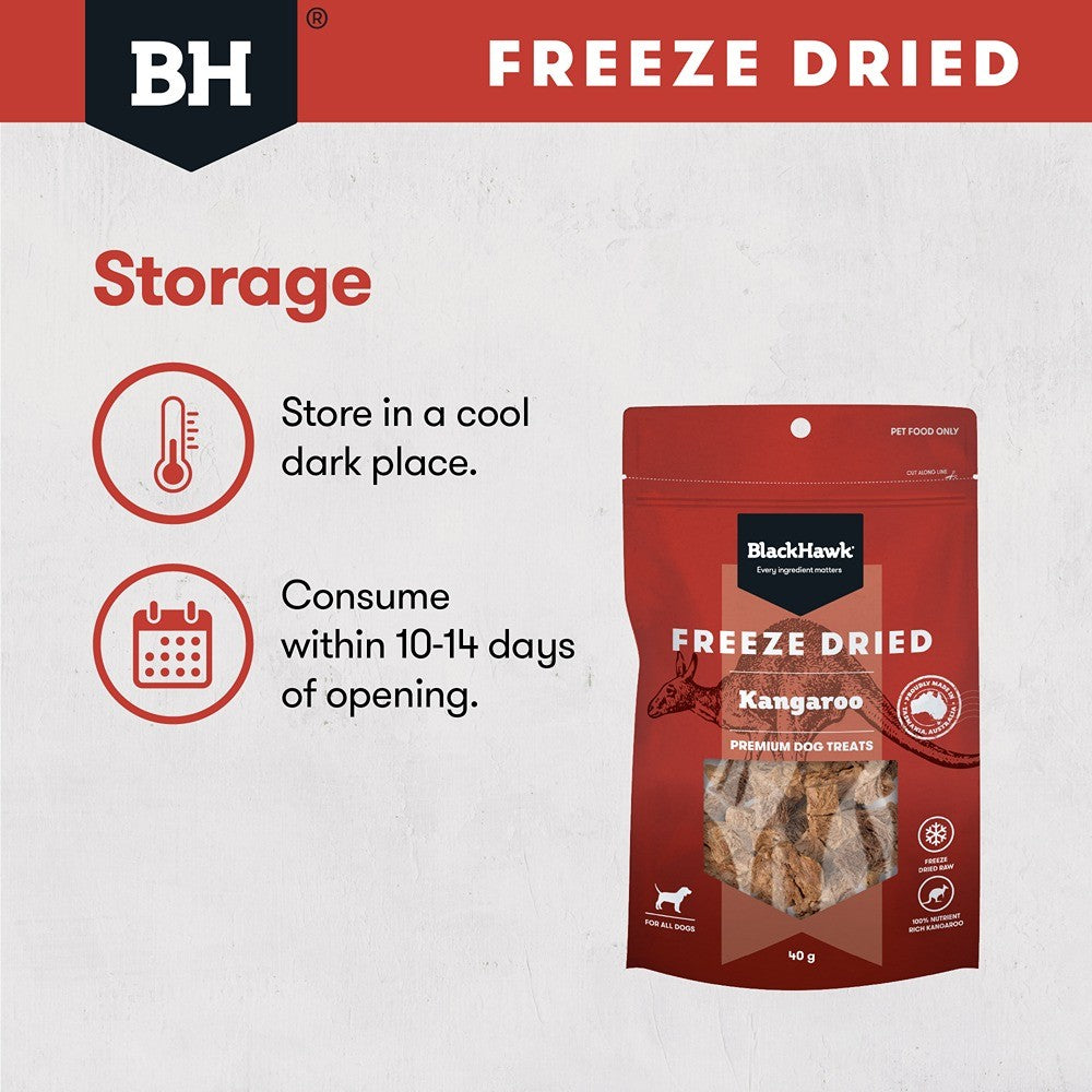 Black Hawk Freeze Dried Kangaroo Dog Treats