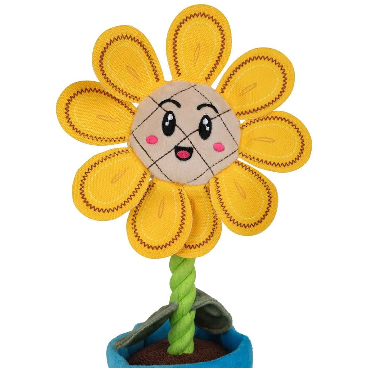 Garden Sunflower Plush Rope Dog Toy