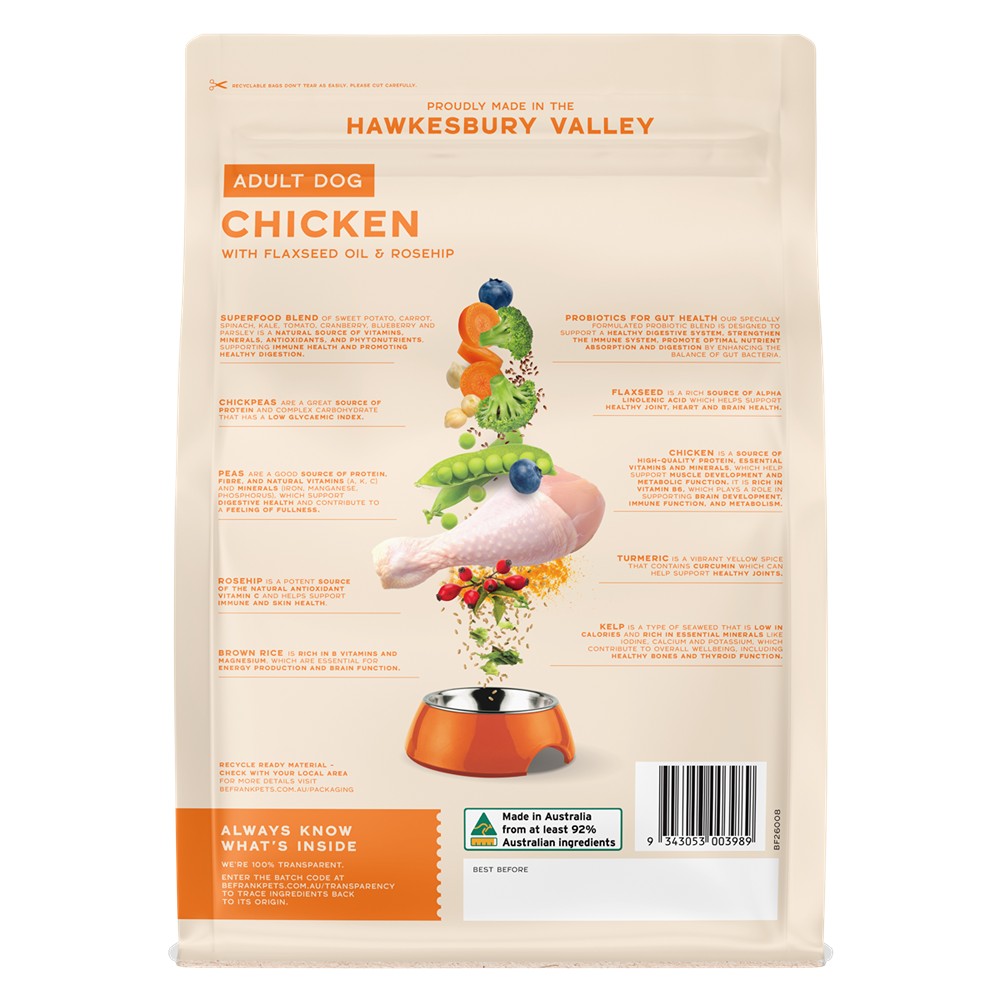 Be Frank Core Adult Chicken Dry Dog Food