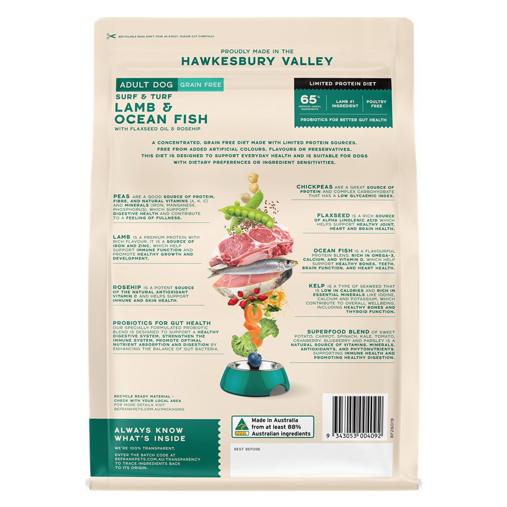 Be Frank LPD Grain Free Adult Surf & Turf Dry Dog Food