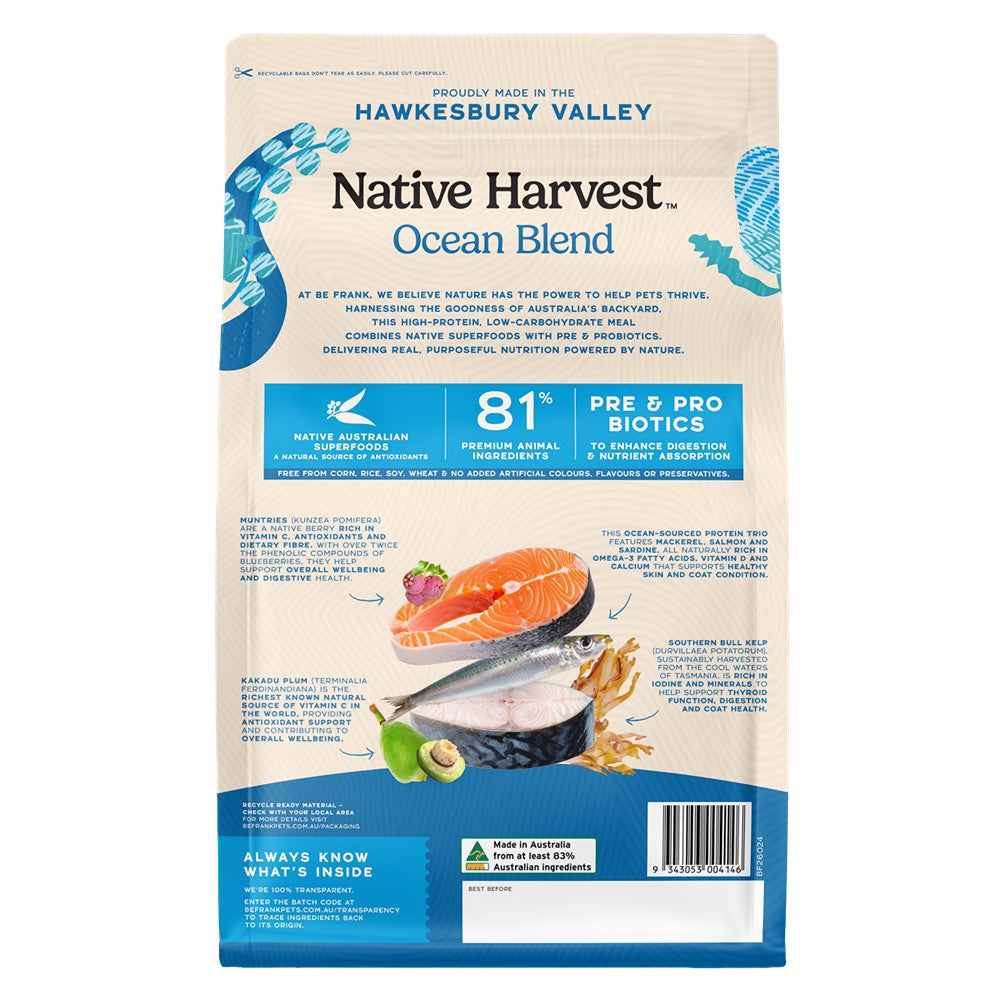 Be Frank Native Harvest Ocean Blend Dry Dog Food