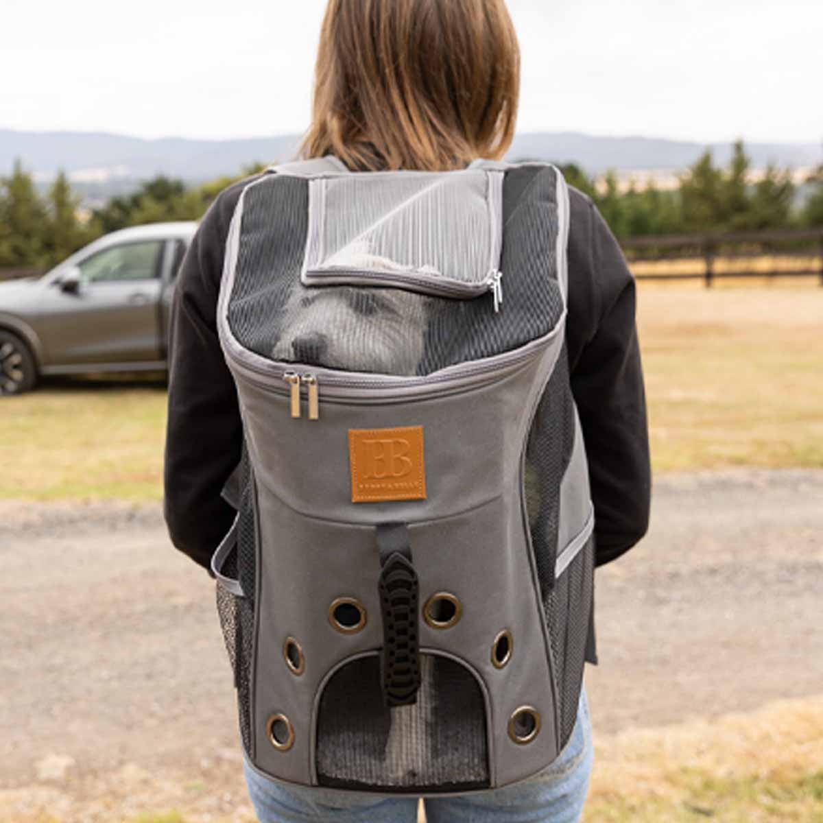 Buddy & Belle Pet Backpack Grey