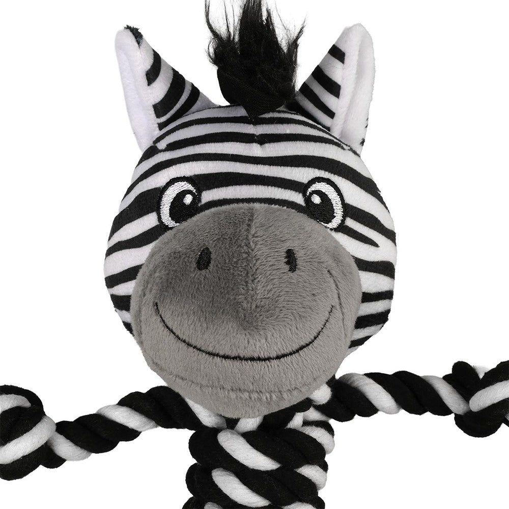 Creatures Zebra Plush & Rope Toy