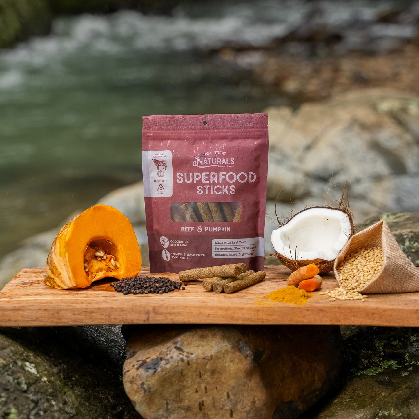 Dog Treat Naturals Beef and Pumpkin Superfood Sticks