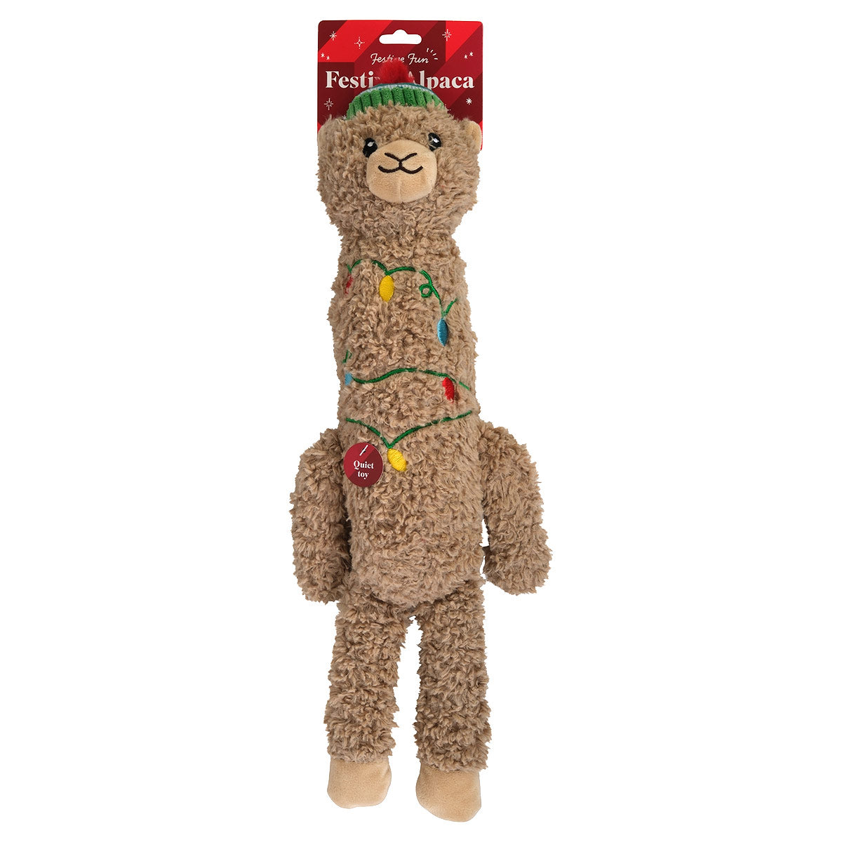 Petstock Christmas Festive Alpaca Plush Dog Toy