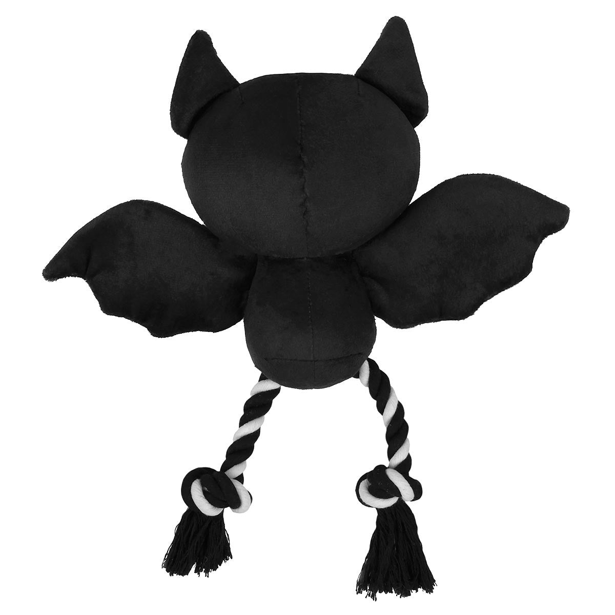 Value Toys Spooky Skeleton Bat Plush & Rope Dog Toy