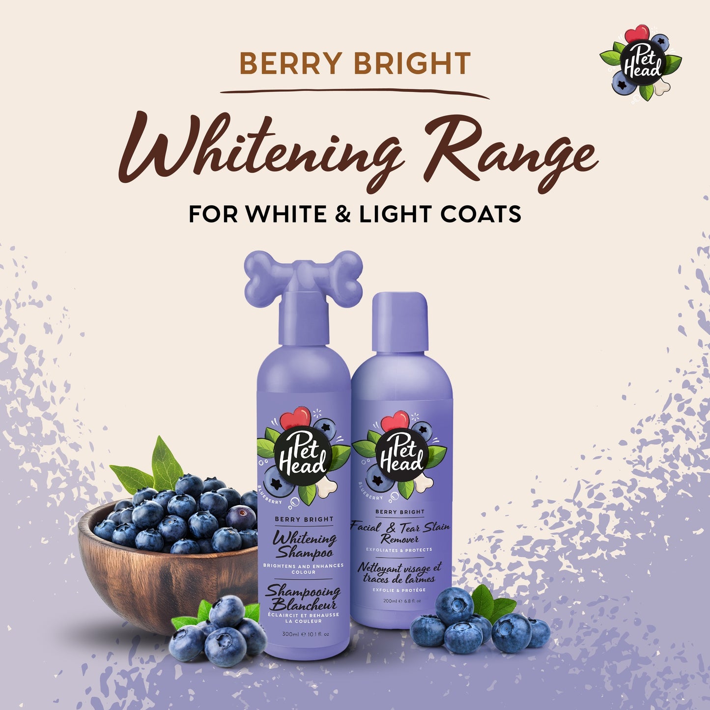 Pet Head Berry Bright Whitening Dog Shampoo