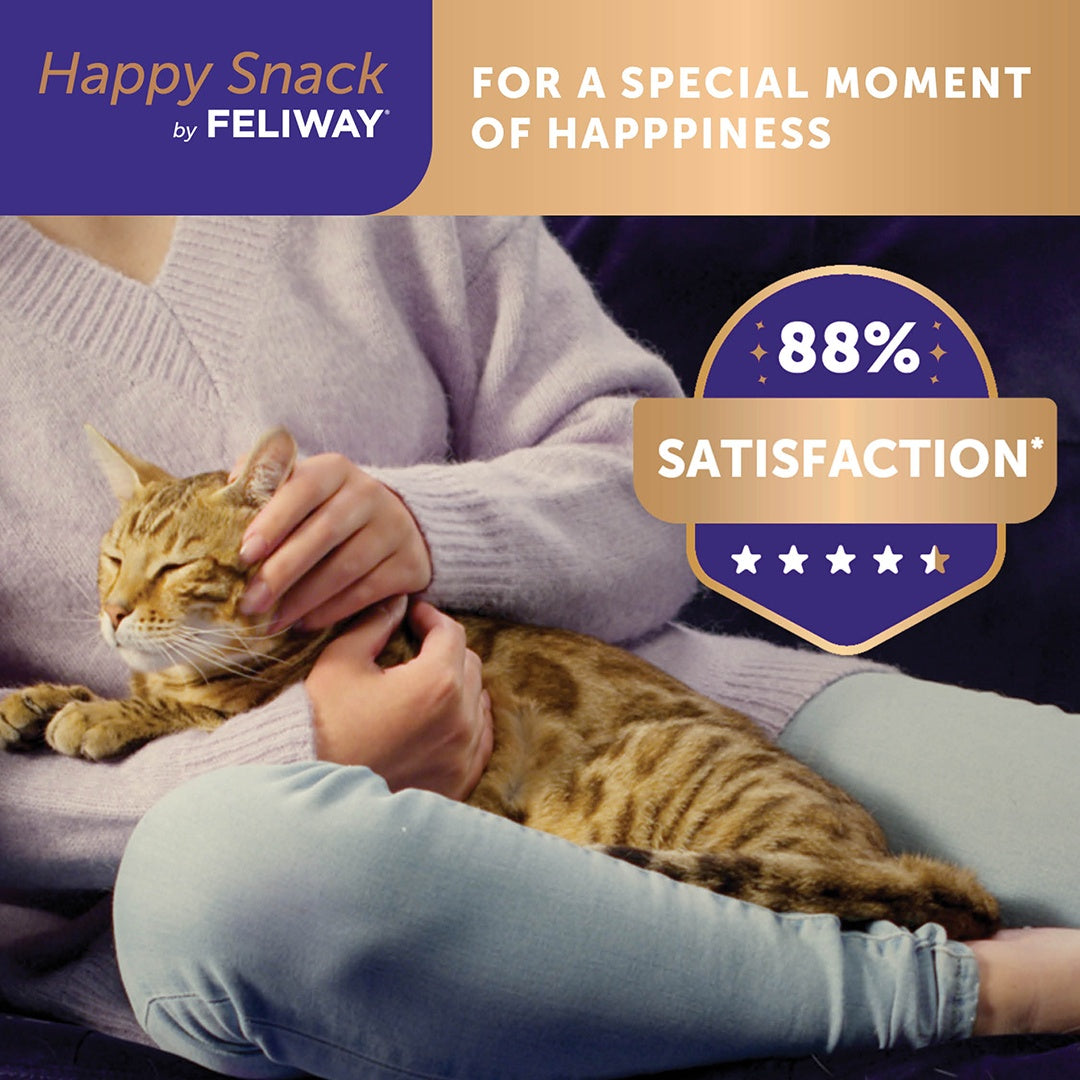 Feliway Happy Snack Lickable Salmon Cat Calming Treats