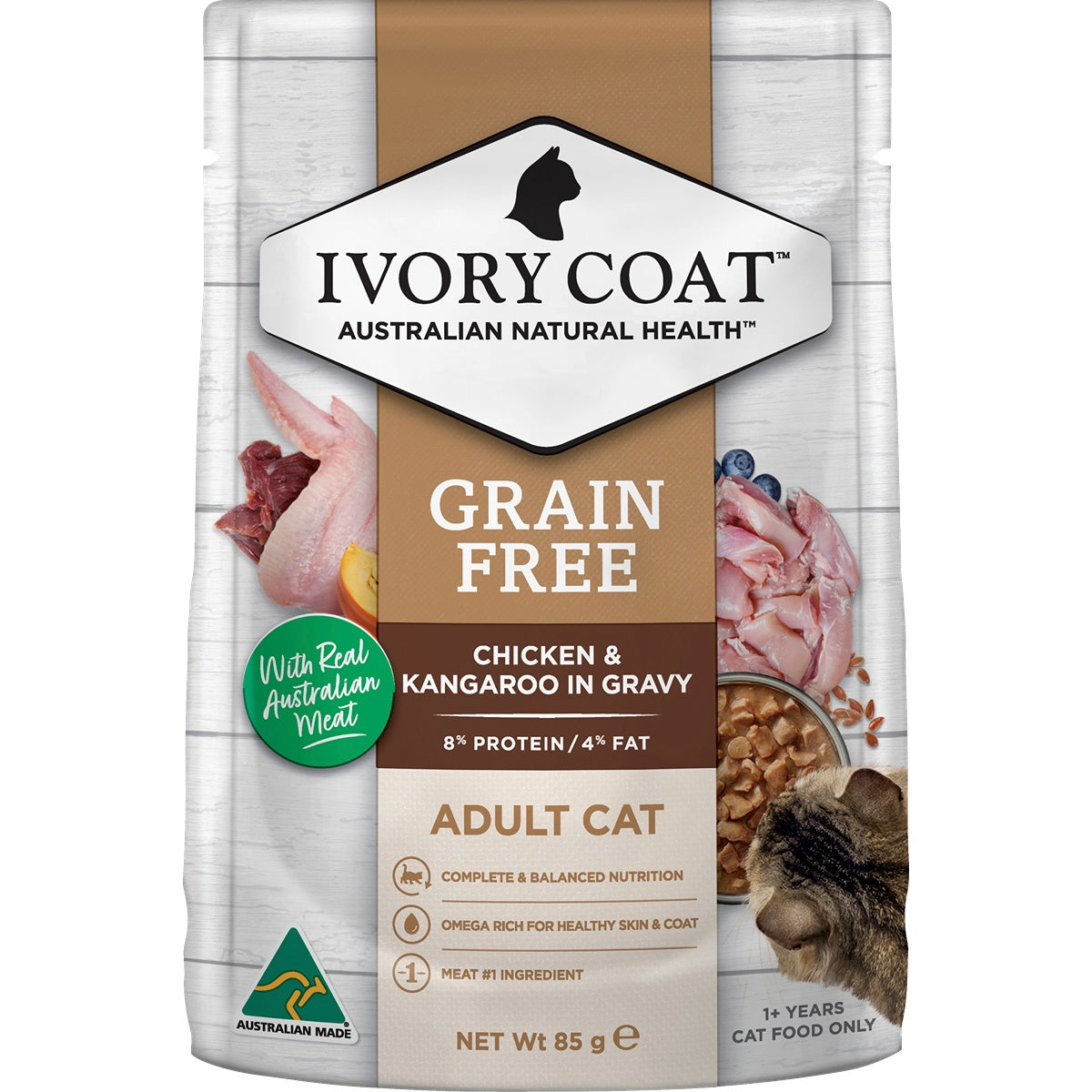 Ivory Coat Adult Grain Free Chicken & Kangaroo Cat Food Bundle