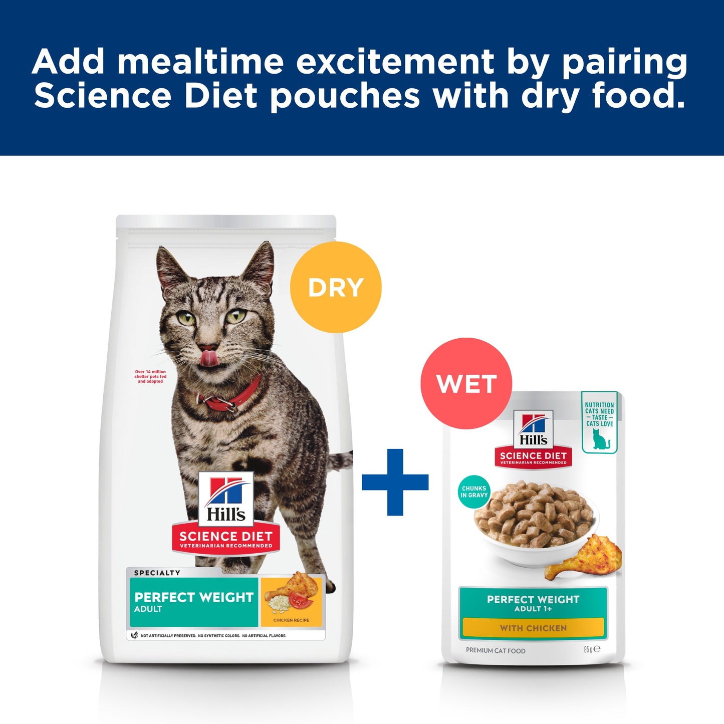 Hill's Science Diet Perfect Weight Adult Chicken Pouches Wet Cat Food