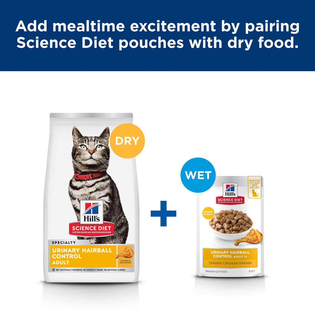 Hill's Science Diet Urinary Hairball Control Adult Ocean Fish Pouches Wet Cat Food