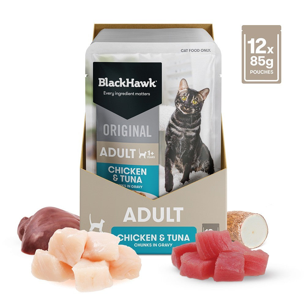 Black Hawk Original Chicken Tuna in Gravy Wet Cat Food