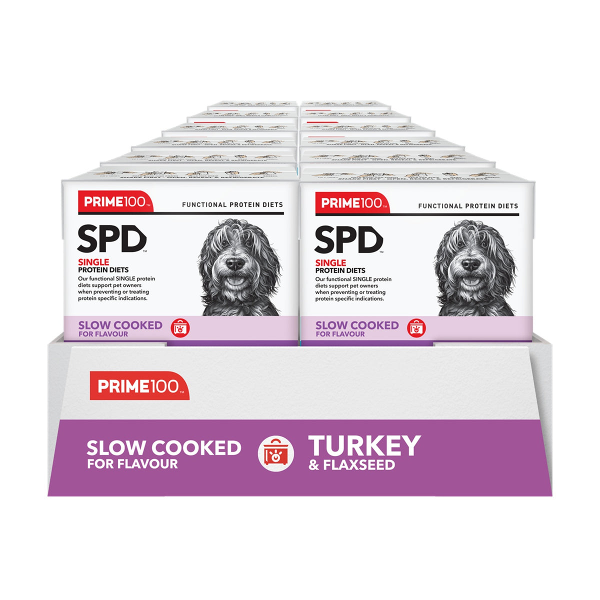 Prime100 SPD Slow Cooked Turkey & Flaxseed Wet Dog Food