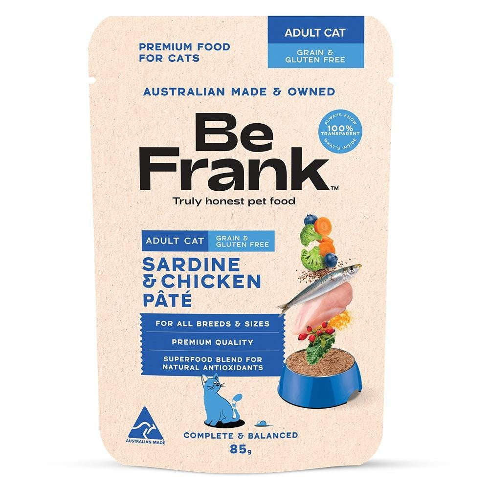 Be Frank Grain Free Adult Sardine & Chicken Pate Wet Cat Food