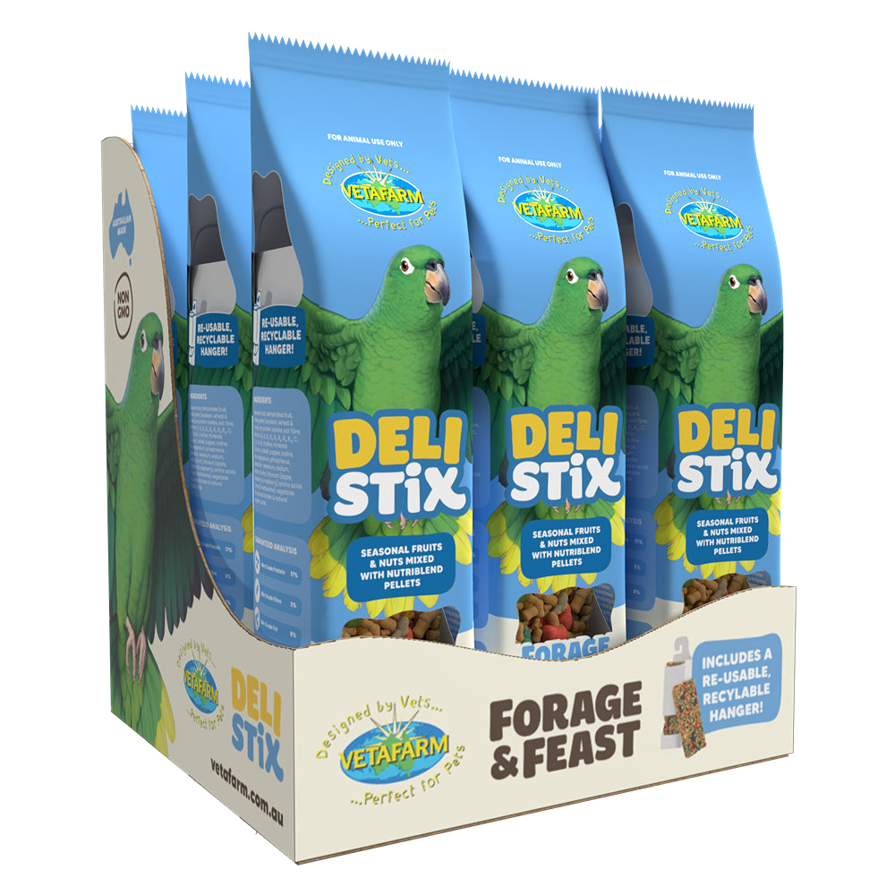 Vetafarm Deli Stix Forage & Feast Large Parrot Bird Treat