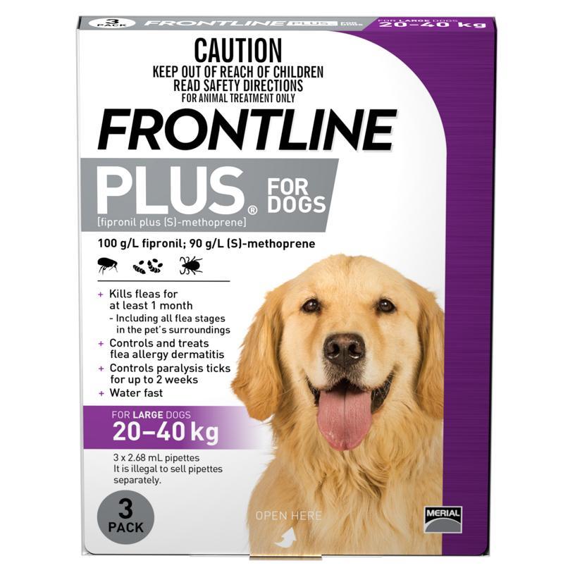 Frontline Plus Flea Treatment 20-40kg Dog
