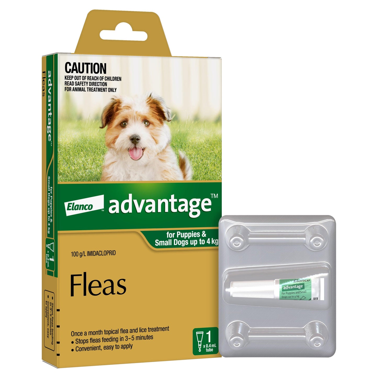 Advantage Puppy & Small Breed <4kg Flea & Tick Spot-On Dog Treatment
