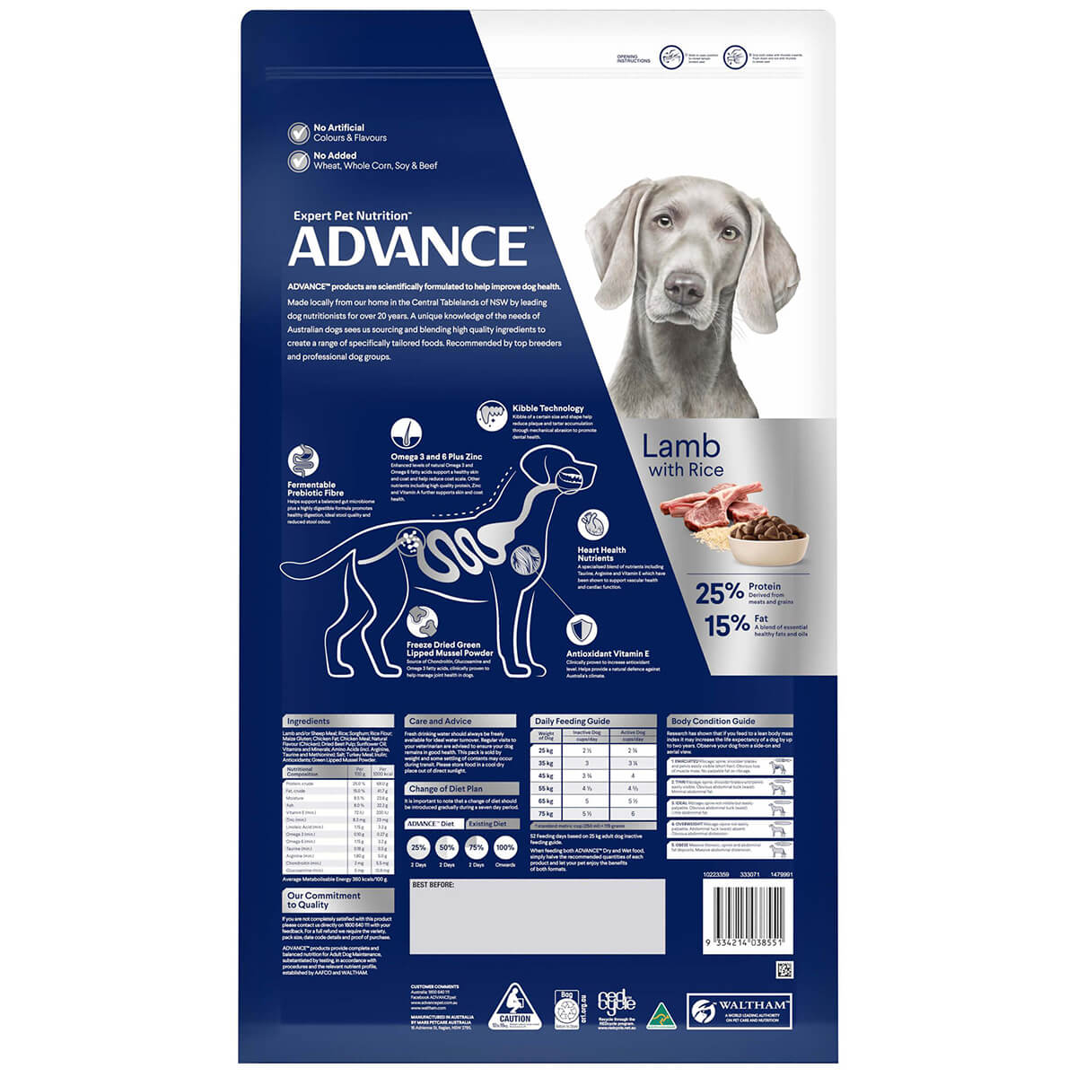 Advance Adult Large Breed Lamb Dry Dog Food
