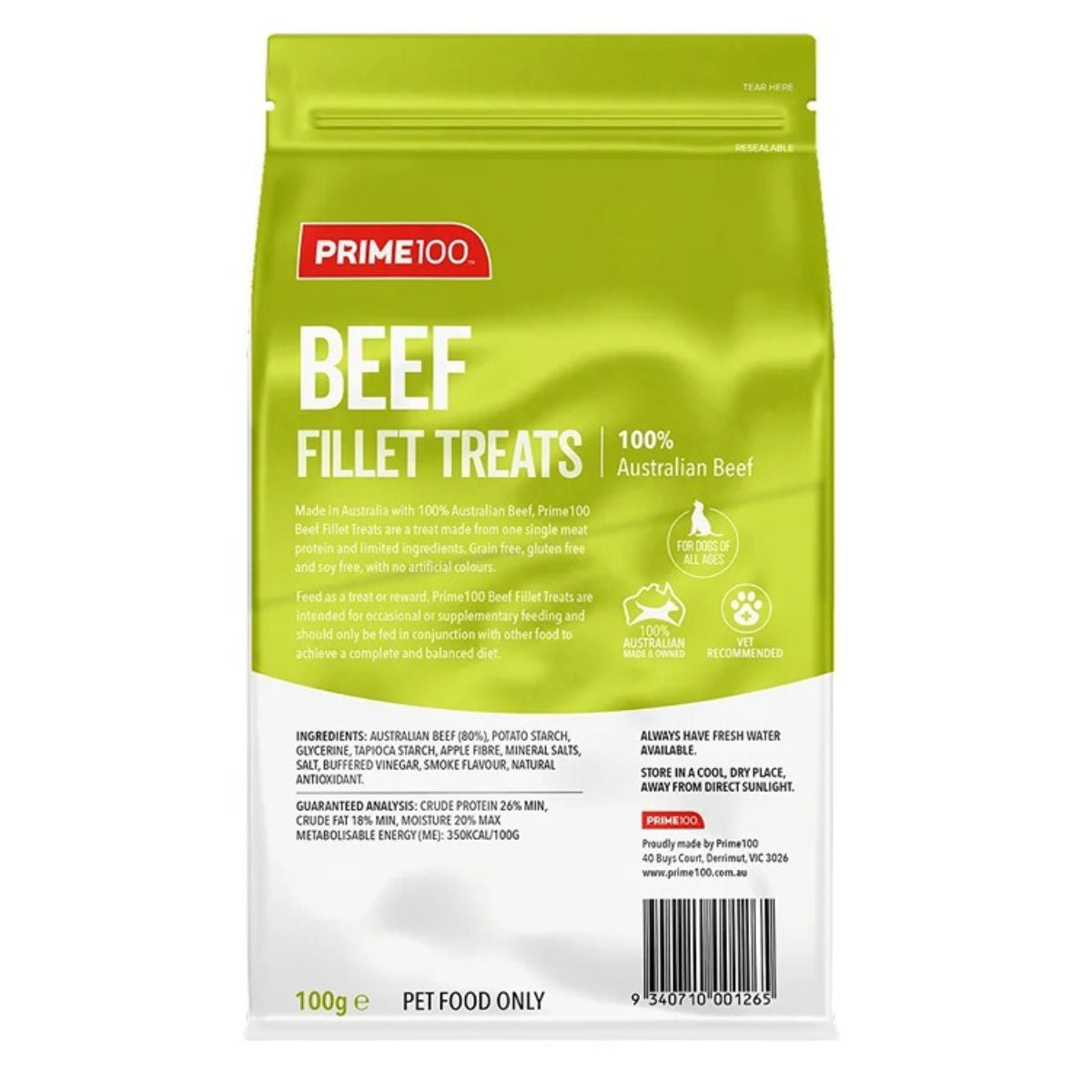 Prime100 Beef Fillet Dog Treats