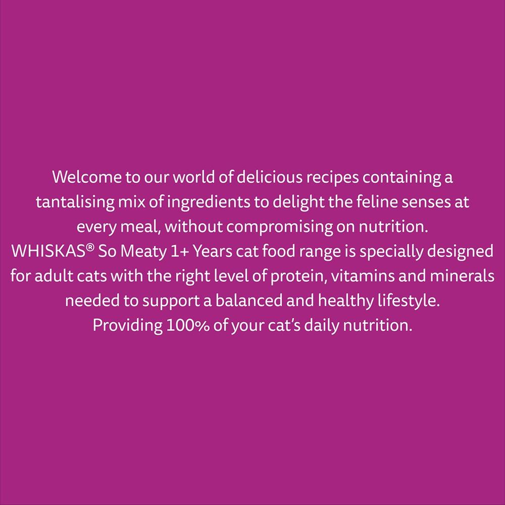 Whiskas Adult So Meaty Meat Cuts Gravy Wet Cat Food 12 x 85g