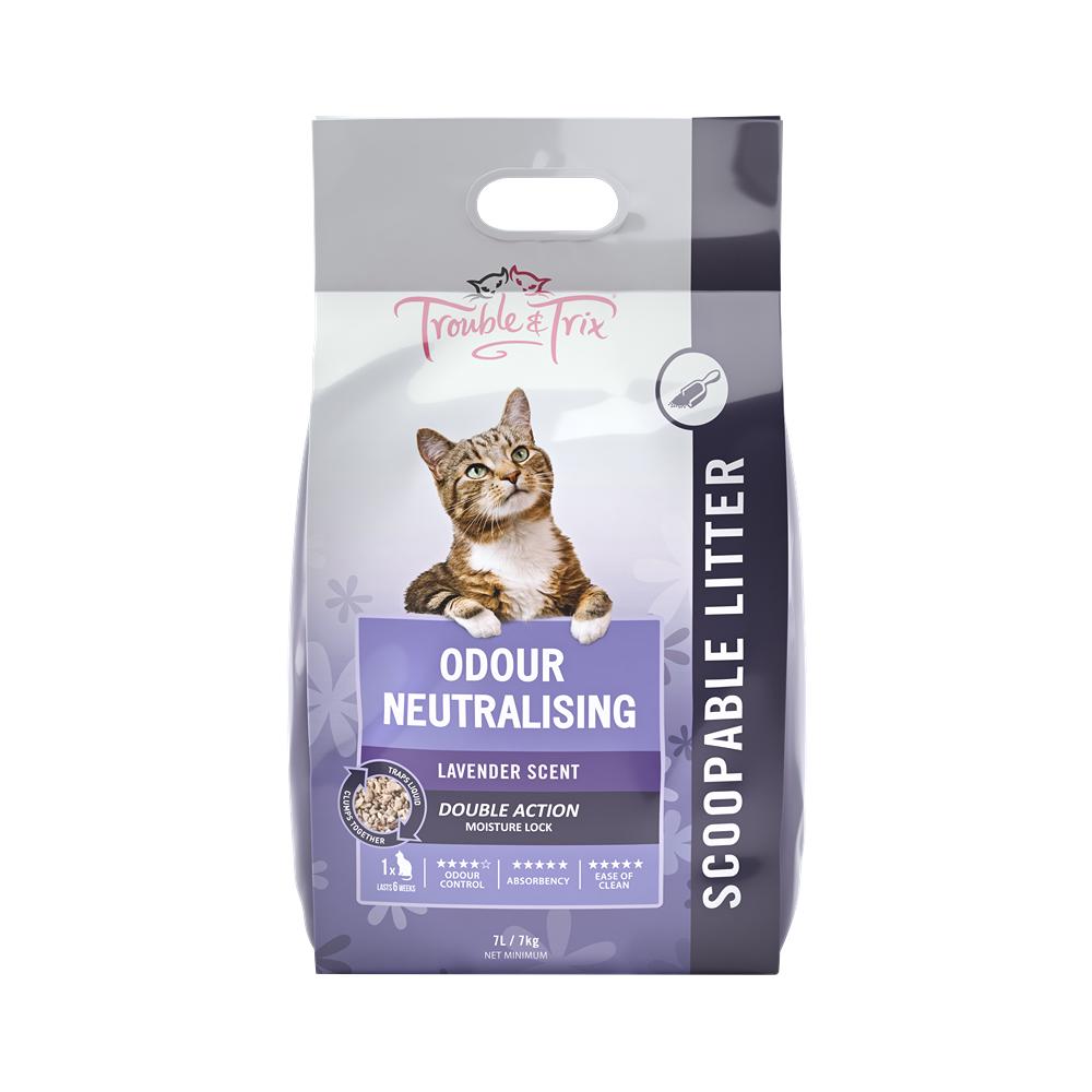 Trouble N Trix Lavender Scented Clumping Cat Litter